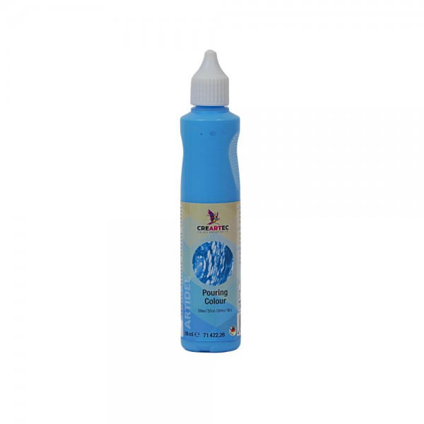 Pouring Farbe - Blau