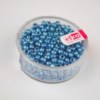 Indianer Perlen metallic blau für Schmuck Indianer Perlen metallic blau für Schmuck