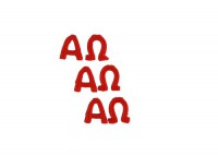Wachsmotiv Alpha und Omega rot Wachsmotiv Alpha und Omega rot