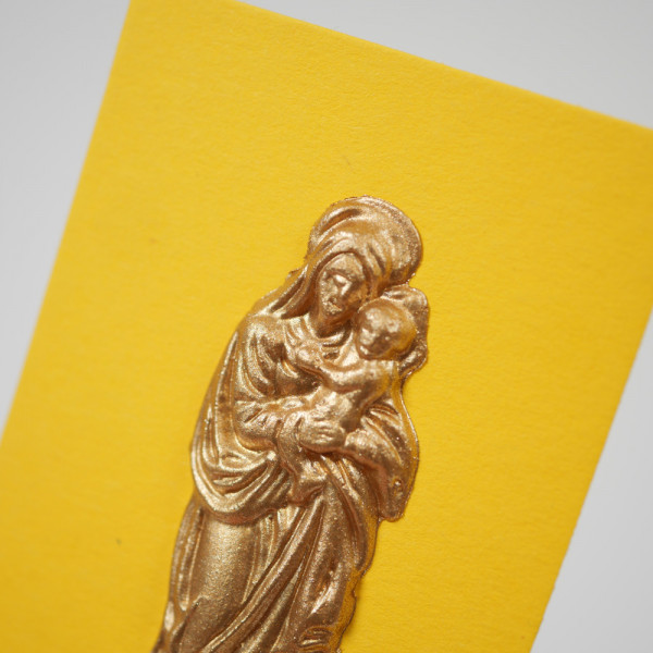 Wachsmotiv – Madonna mit Kind – Weiß, Gold oder Silber