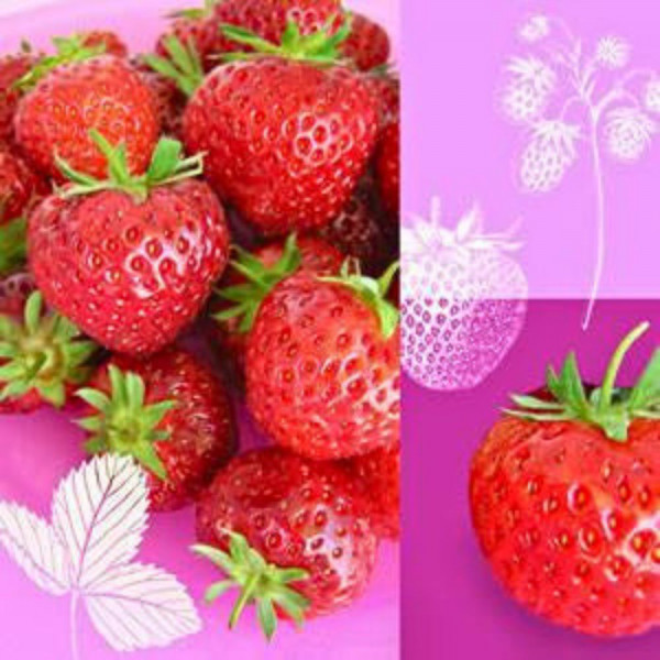 Servietten - Erdbeeren