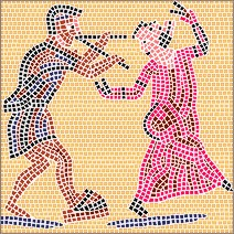 Mosaik Vorlagen - Tänzer | 41x36 cm