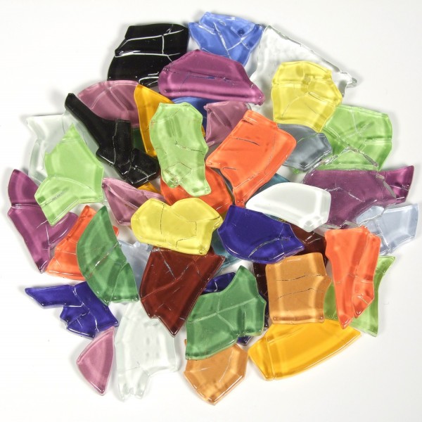 Crash Glas polygonale - Bunt Mix