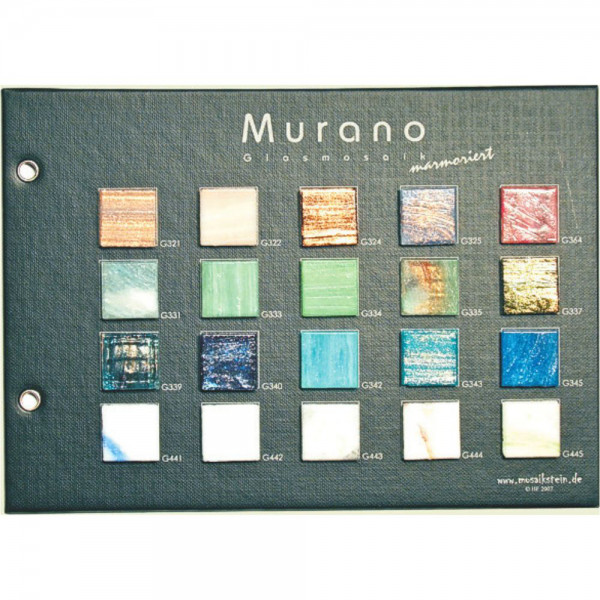 Mustertafel - Murano Glas marmoriert