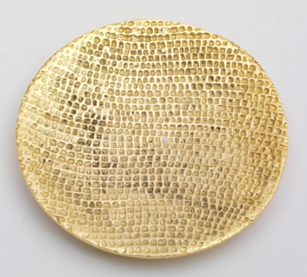 Kerzenteller Alu goldoptik D 14 cm