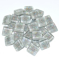 Soft Glas Mosaik Silber-Glitter Soft Glas Mosaik Silber-Glitter