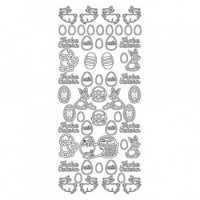 Stickerbogen Ostern in Gold und Silber Stickerbogen Ostern in Gold und Silber