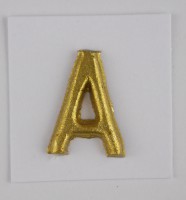 Wachsbuchstaben gold matt Wachsbuchstaben gold matt