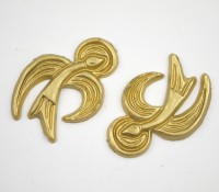 Wachs Tauben gold 5 cm, 2 Stück Wachs Tauben gold 5 cm, 2 Stück