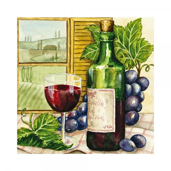 Cocktailservietten - Vino Rosso