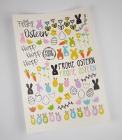 Kerzentattoos Ostern pastell für Stabkerzen Kerzentattoos Ostern pastell für Stabkerzen