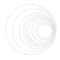 Metallring weiss 15 cm Metallring weiss 15 cm