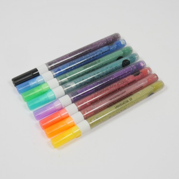 Selbstkonturierende Metallic Marker 8er Set