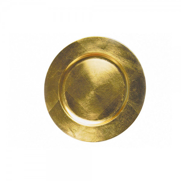 Platzteller gold aus Kunststoff, Ø 33 cm