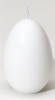 Eierkerze weiß 110x80 mm Eierkerze weiß 110x80 mm