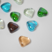 Glas-Nuggets Ø 17-20 mm - Herzen Glas-Nuggets Ø 17-20 mm - Herzen