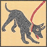 Mosaik Vorlagen - Hund l 26,5x26,5cm Mosaik Vorlagen - Hund l 26,5x26,5cm
