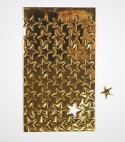 Wachsplatte Stern gestanzt gold glänzend Wachsplatte Stern gestanzt gold glänzend