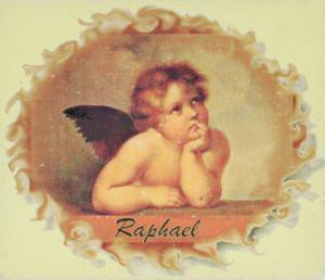 Wachsbild mit Engel Raphael