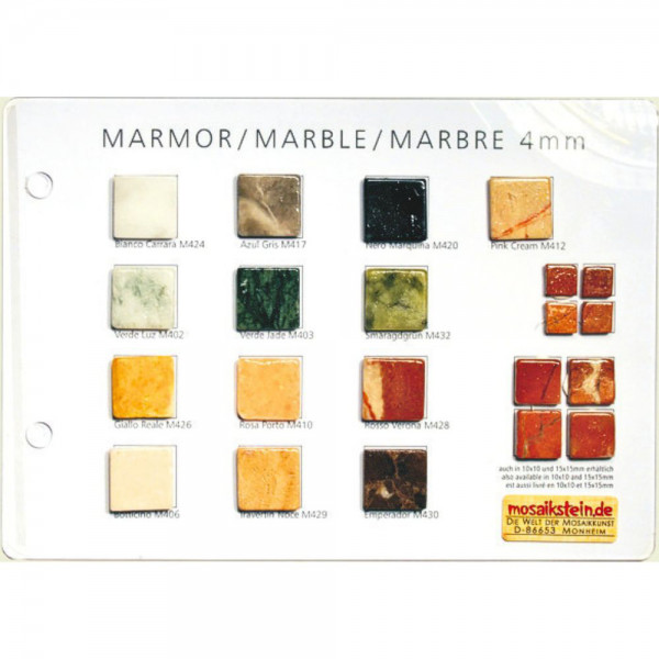 Mustertafel - Marmor 4 mm