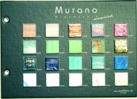 Mustertafel Murano Glas marmoriert Mustertafel Murano Glas marmoriert