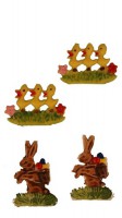 Wachsverzierung Kükengruppe und Osterhase Wachsverzierung Kükengruppe und Osterhase