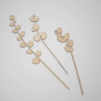 Holz Stecker Eukalyptus 3er Set zum Dekorieren Holz Stecker Eukalyptus 3er Set zum Dekorieren