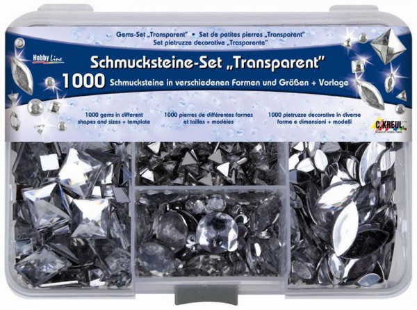 Schmucksteine-Set Transparent