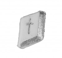Wachsmotiv Bibel weiß/silber Wachsmotiv Bibel weiß/silber