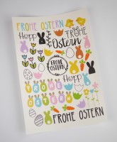 Kerzentattoos Ostern pastell für große Kerzen Kerzentattoos Ostern pastell für große Kerzen