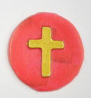 Wachsmotiv Kreuz im Kreis Wachsmotiv Kreuz im Kreis