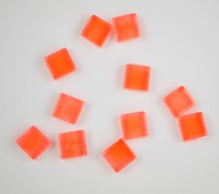 Mosaik Soft Glas neon rot nachtleuchtend Mosaik Soft Glas neon rot nachtleuchtend