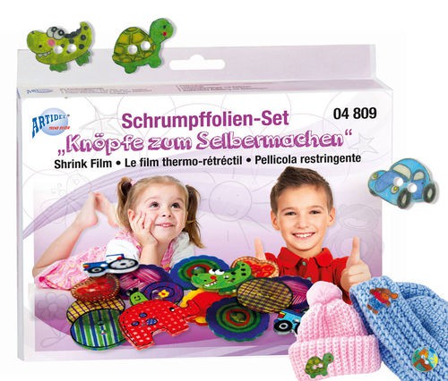 Schrumpffolien-Set „Knöpfe zum Selbermachen"