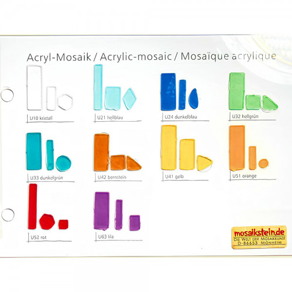Mustertafel - Acryl-Mosaik Luzy