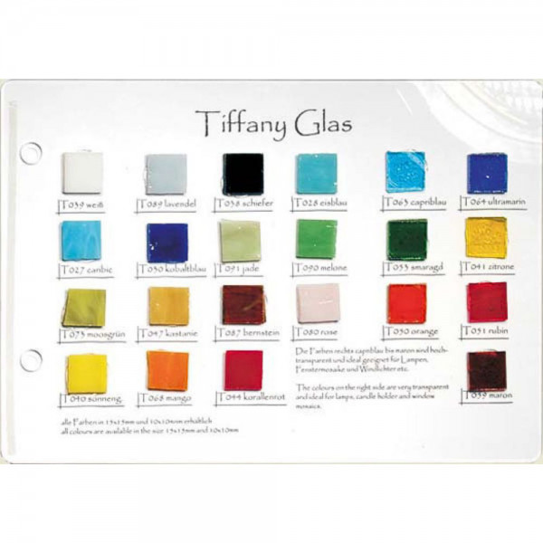 Mustertafel - Tiffany Glas