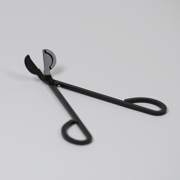 Kerzenschere Dochtschneider Schwarz aus Metall