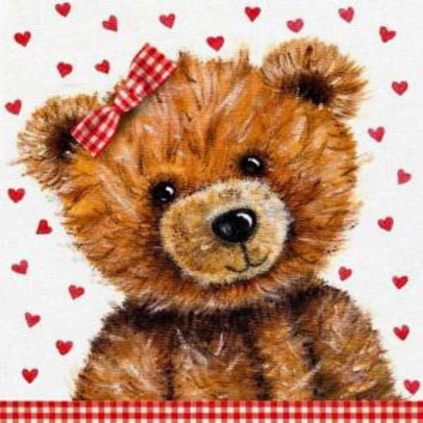 Servietten - Kuschelbär