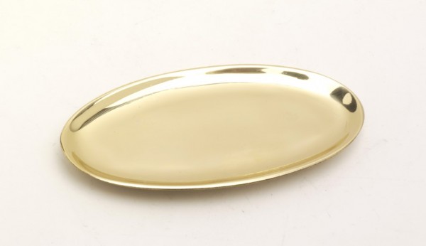 Teller oval 12x6 cm poliert