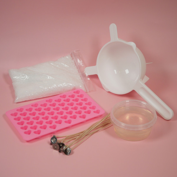 Kerzen basteln Set Gelkerzen – DIY mit Herz Silikonform