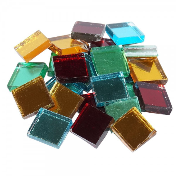 Spiegelmosaik - 10 x 10 x 4 mm - Verschiedene Farben