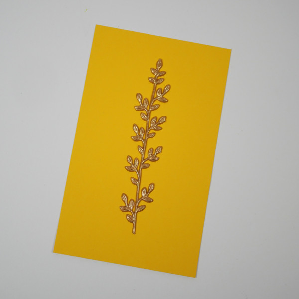 Wachsmotiv – Zweig in Gold oder Silber