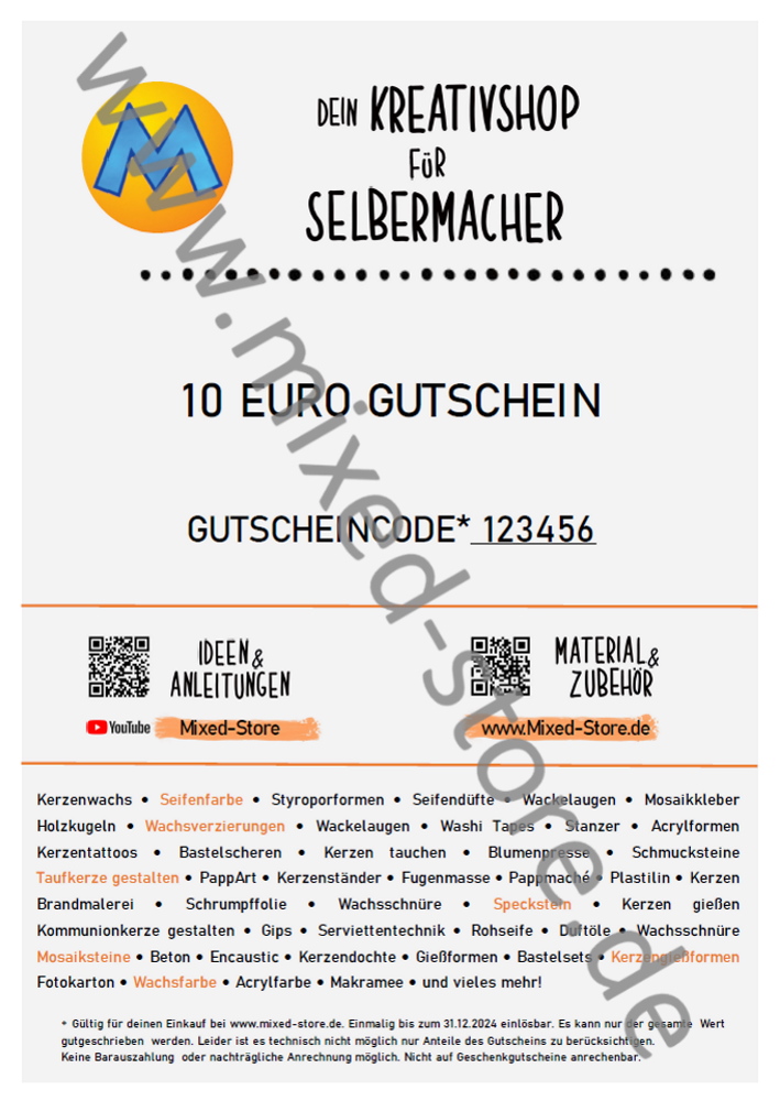 Geschenkgutscheine von MixedStore.de