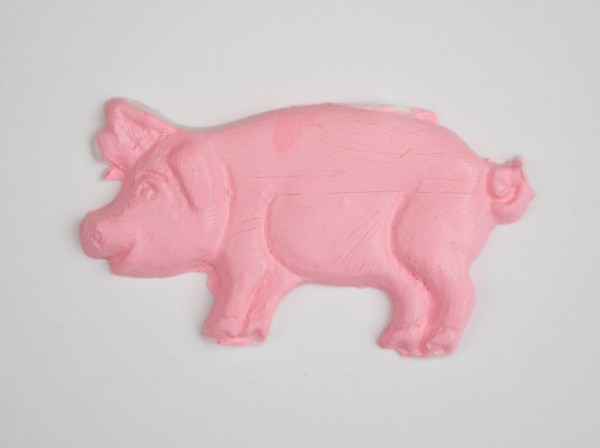 Wachsmotiv Schweine rosa