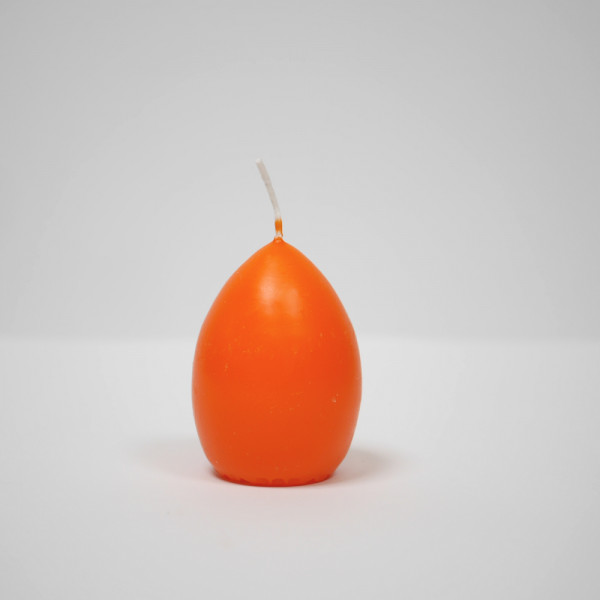 Eierkerze orange für Ostern und Frühlings Dekoration