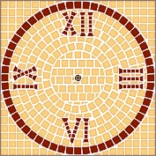 Mosaik Vorlagen - Uhr l 20x20 cm Mosaik Vorlagen - Uhr l 20x20 cm