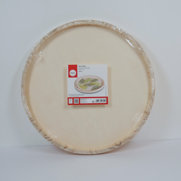Holz Tablett rund 40 cm Durchmesser