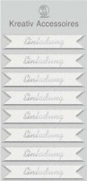 8x Schriftzug - Einladung silber 8x Schriftzug - Einladung silber