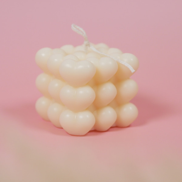 Silikon Kerzengießform Herz Bubble – Kerzen selber machen