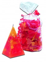 Wachs Cracker Candle Crunch Mix rot orange gelb 350 g Wachs Cracker Candle Crunch Mix rot orange gelb 350 g