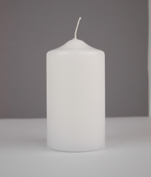 Stumpen Kerze weiß 150/80 mm